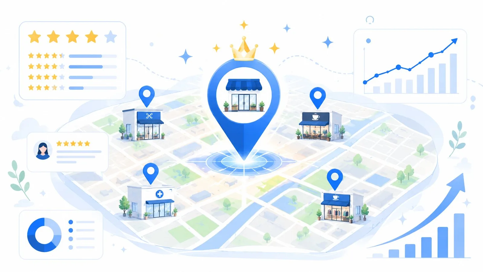 MEO（Googleマップ対策）のイメージイラスト